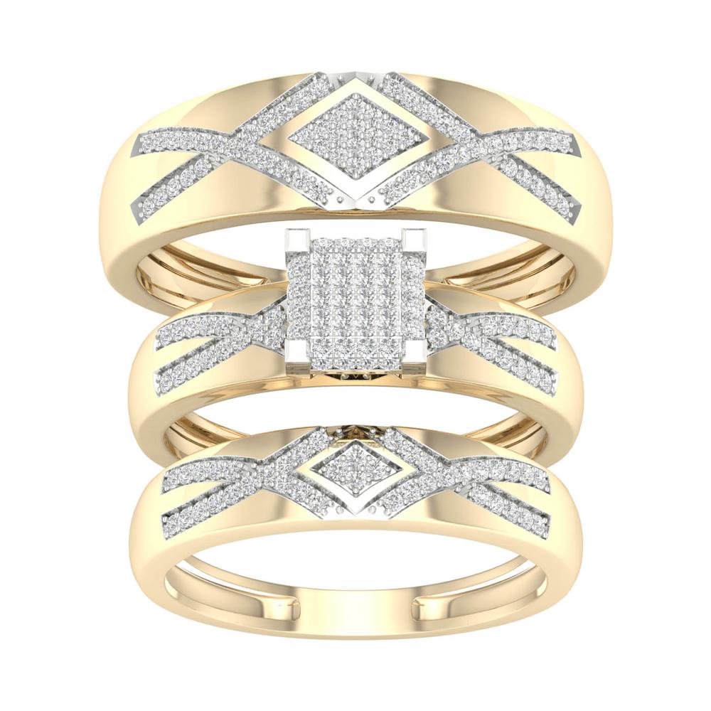 10K 0.50CT Diamond Trio Set