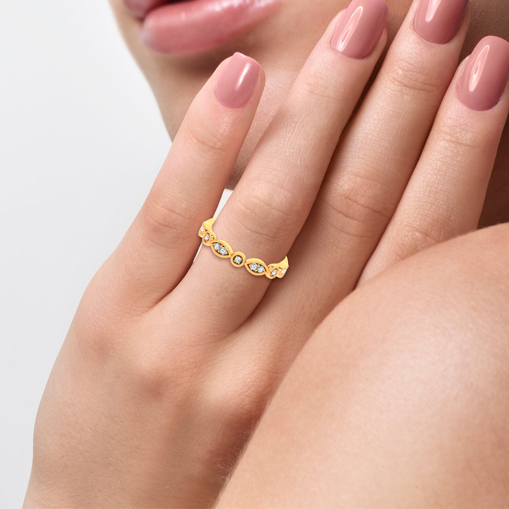 14K 0.17CT Diamond Band
