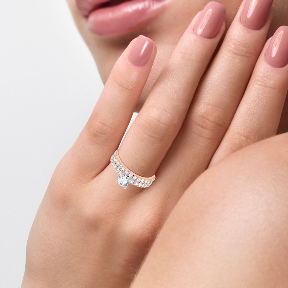 14K 1.00CT Diamond Mounting Ring