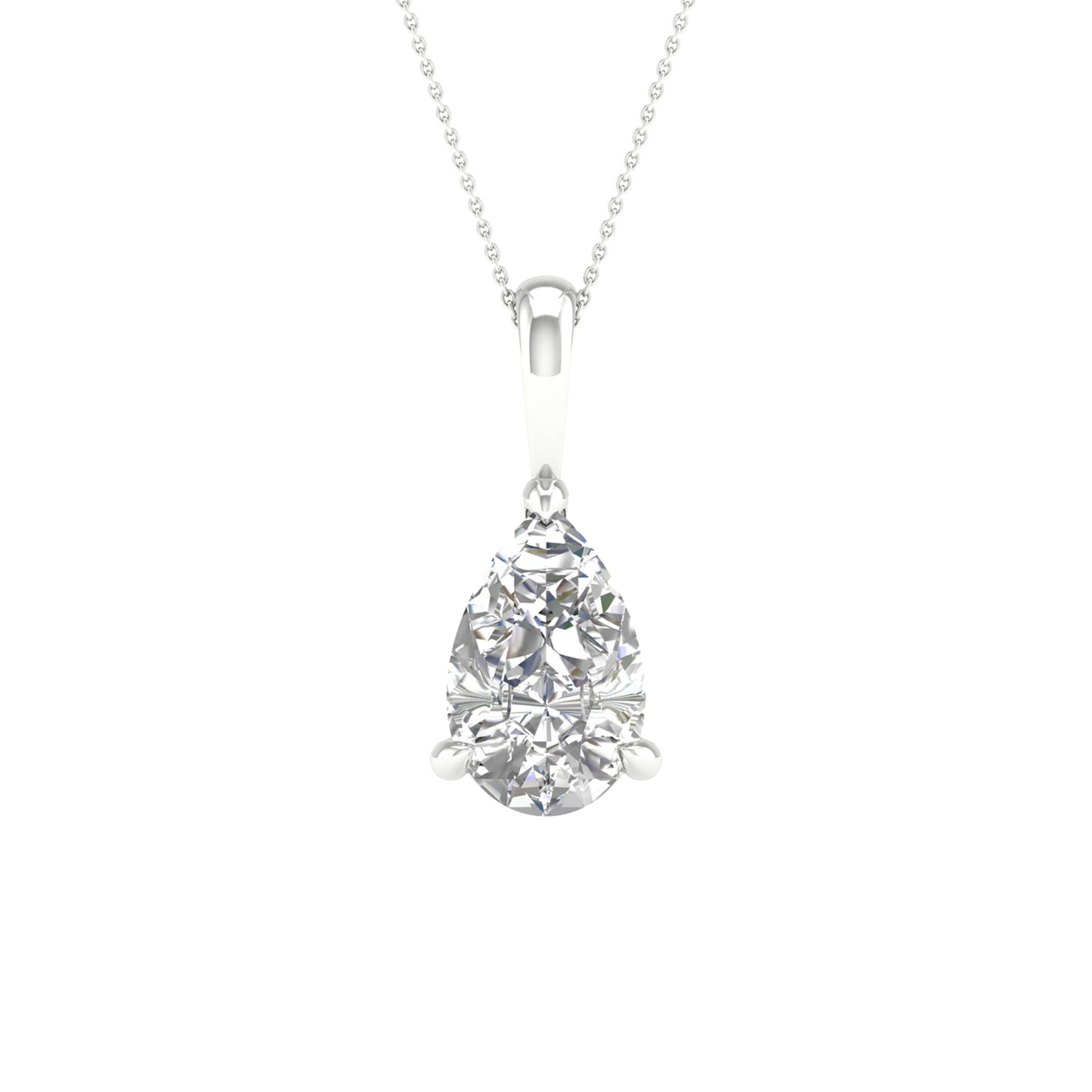 14K 1.00CT Certified Lab Grown Diamond Pendant ( Igi Certified )