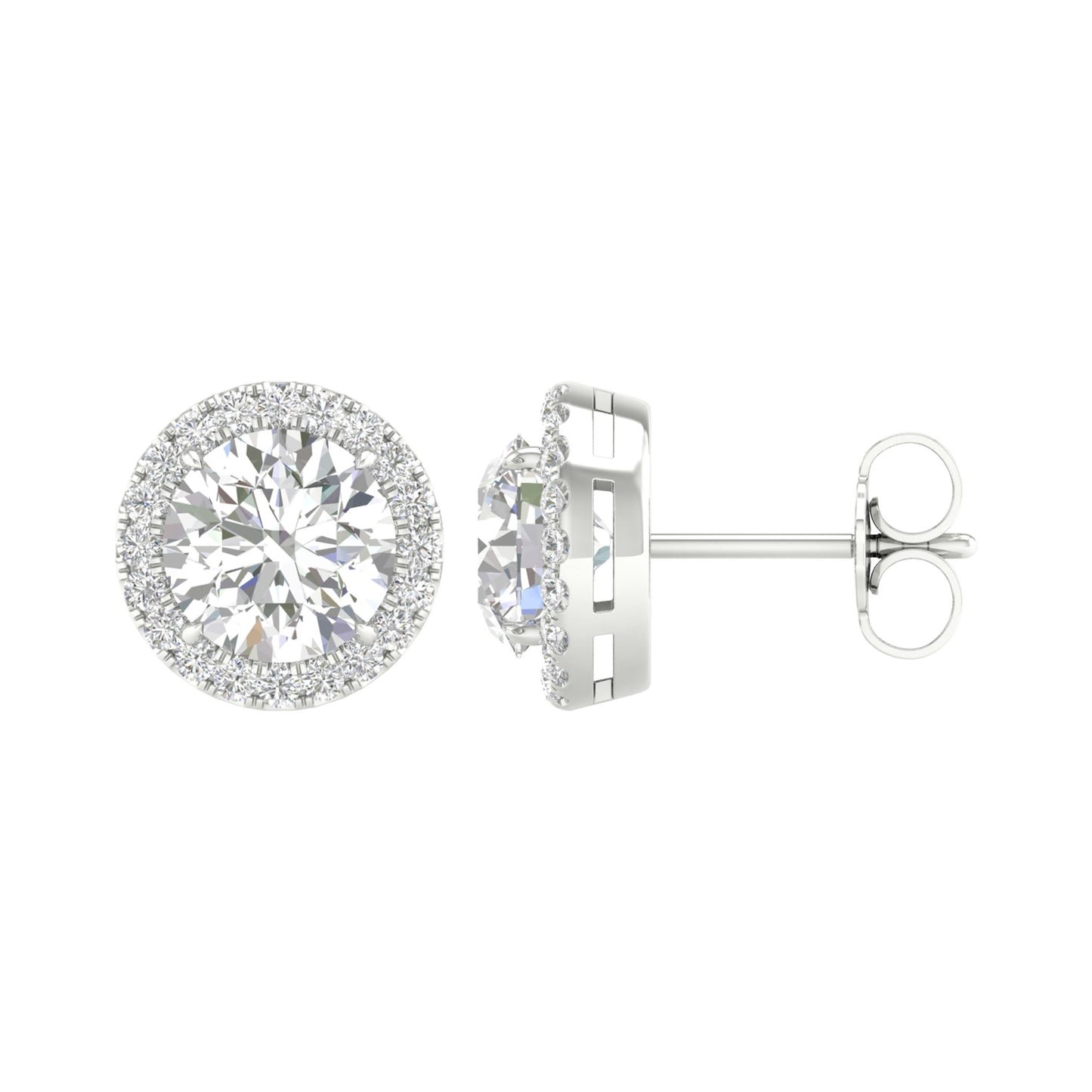 14K 3.25CT Certified Lab Grown Diamond Earrings ( Igi Certified )