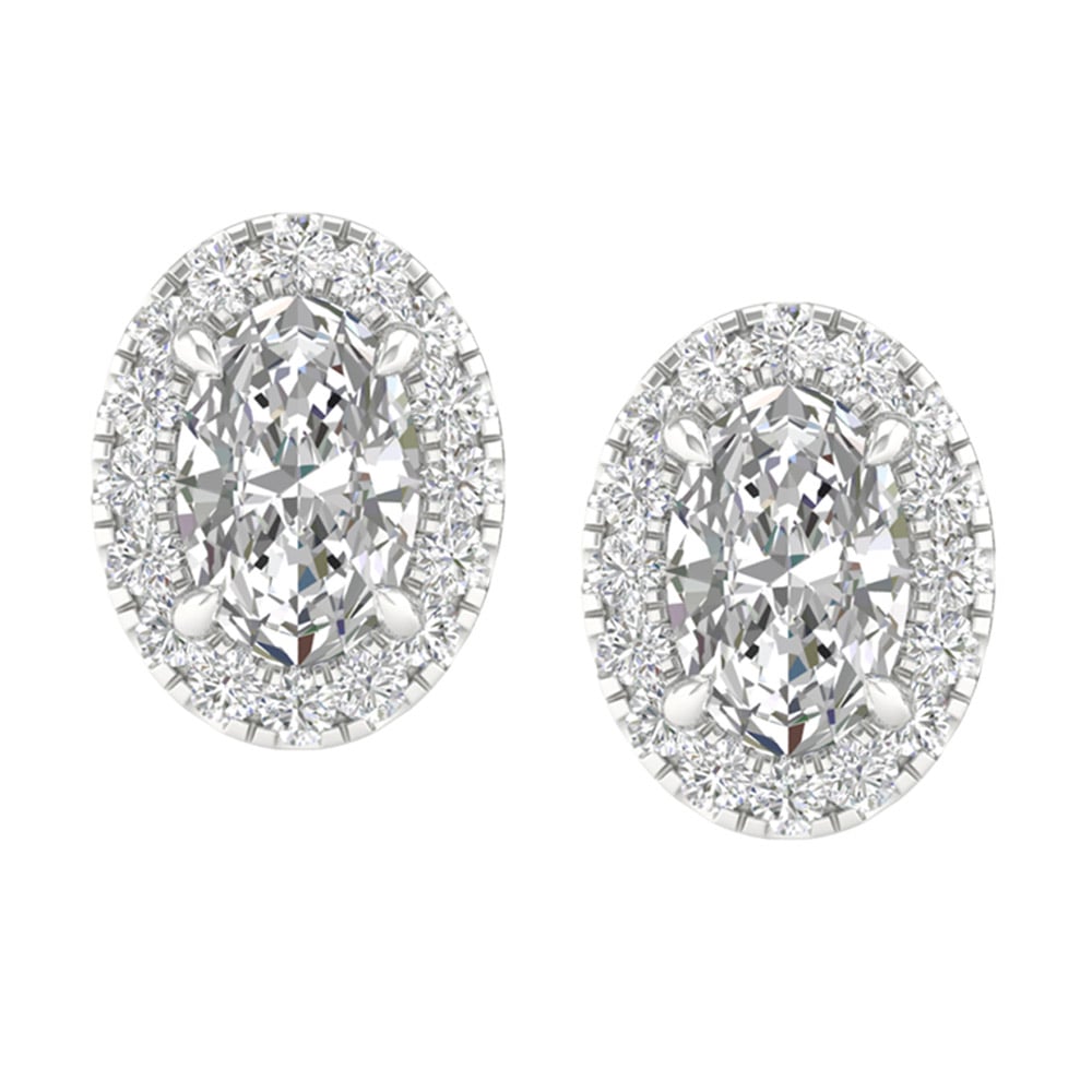 14K 1.15CT Certified Lab Grown Diamond Earrings ( Igi Certified )