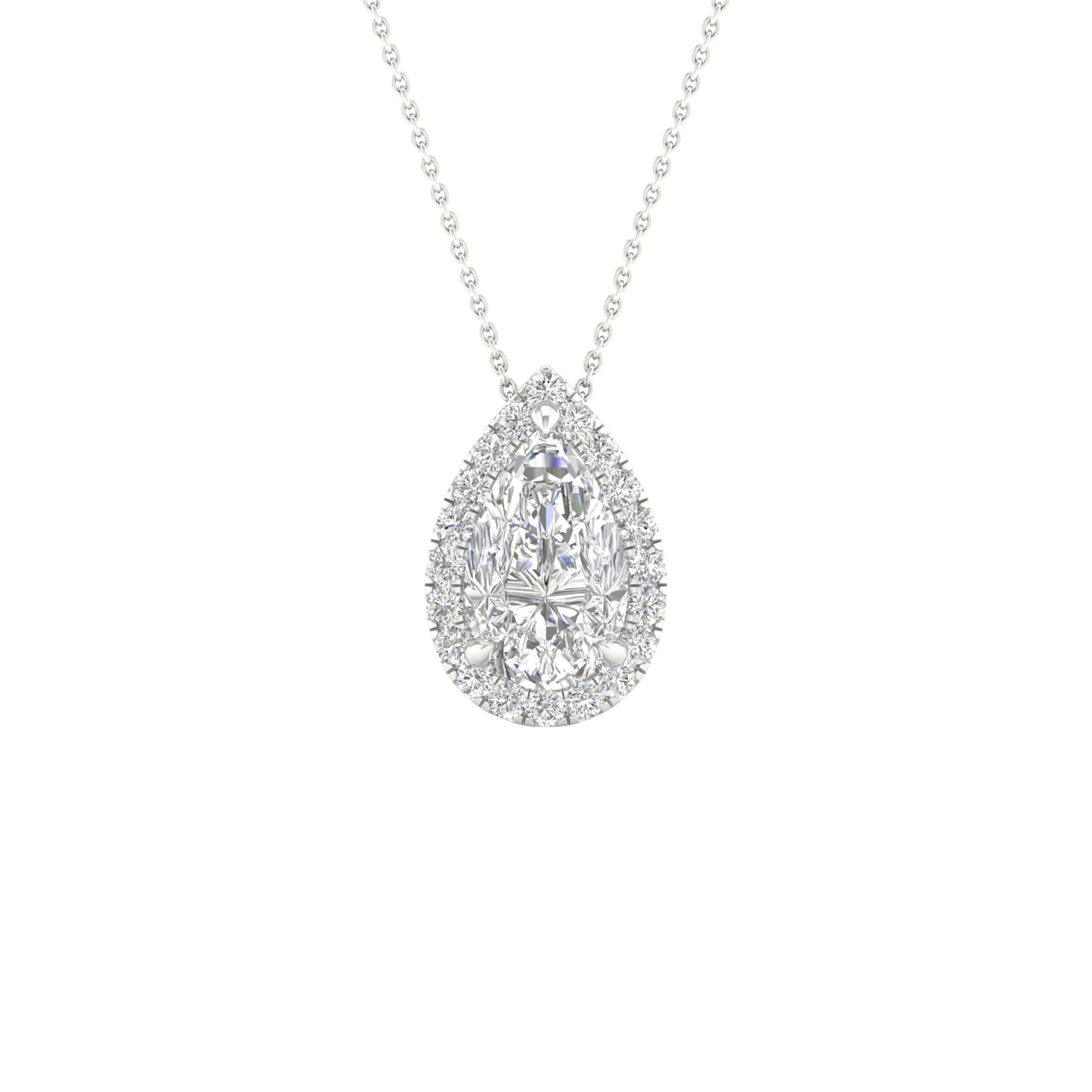 14K 1.15CT Certified Lab Grown Diamond Pendant ( Igi Certified )