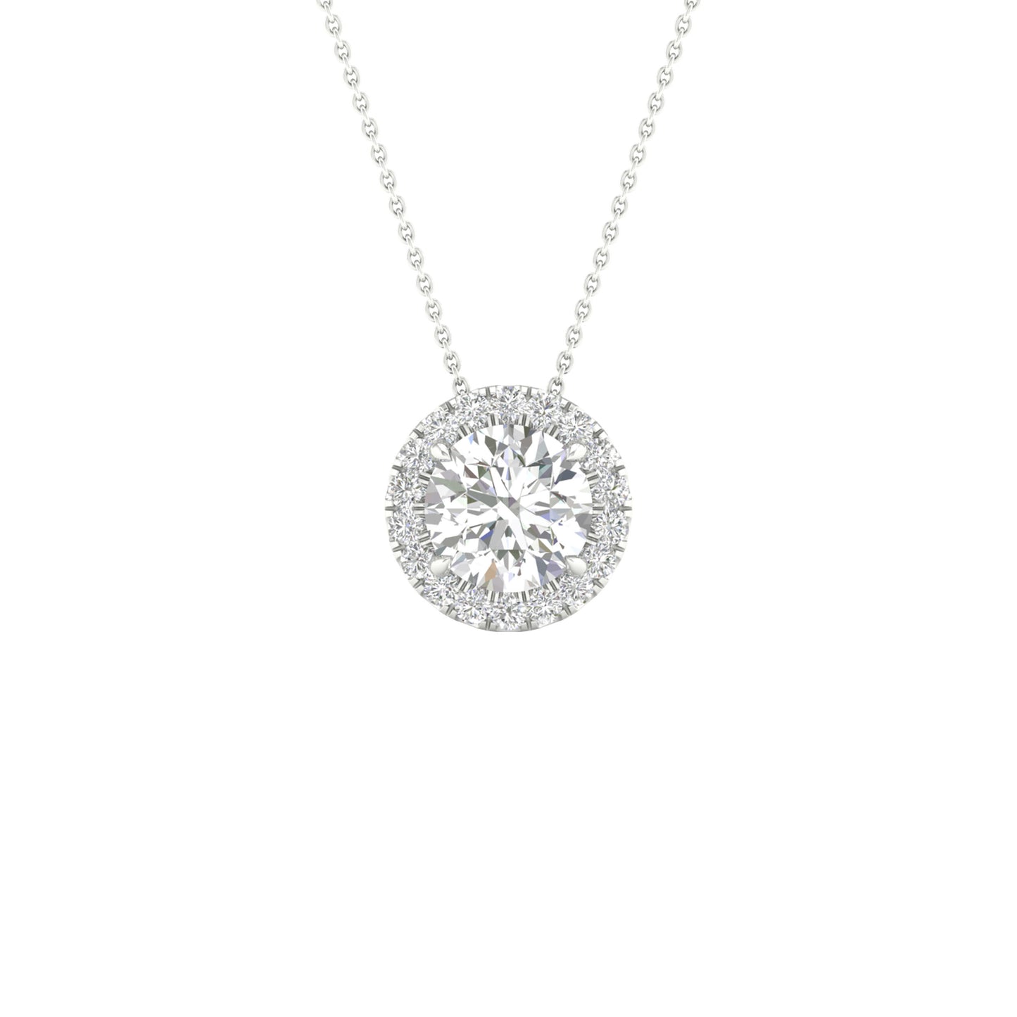 14K 1.15CT Certified Lab Grown Diamond Pendant ( Igi Certified )
