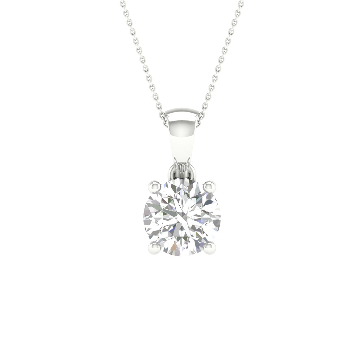 14K 2.00CT Certified Lab Grown Diamond Pendant ( Igi Certified )