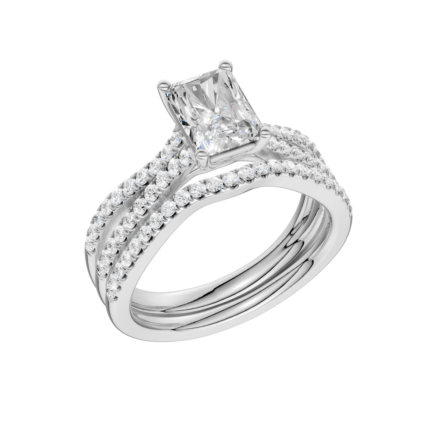 14K 1.40CT Lab Grown Diamond Bridal Set