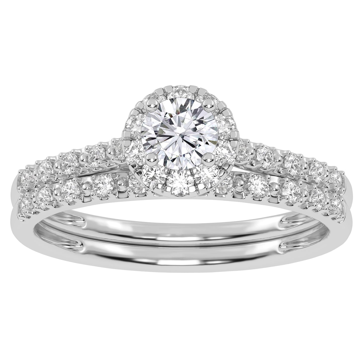 10K 0.38CT Certified Lab-grown Diamond Bridal Set