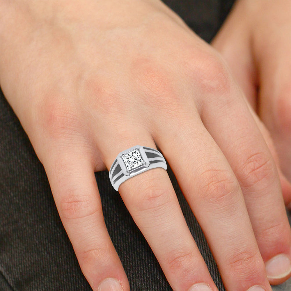 14K 2.00CT Certified Lab Grown Mens Ring