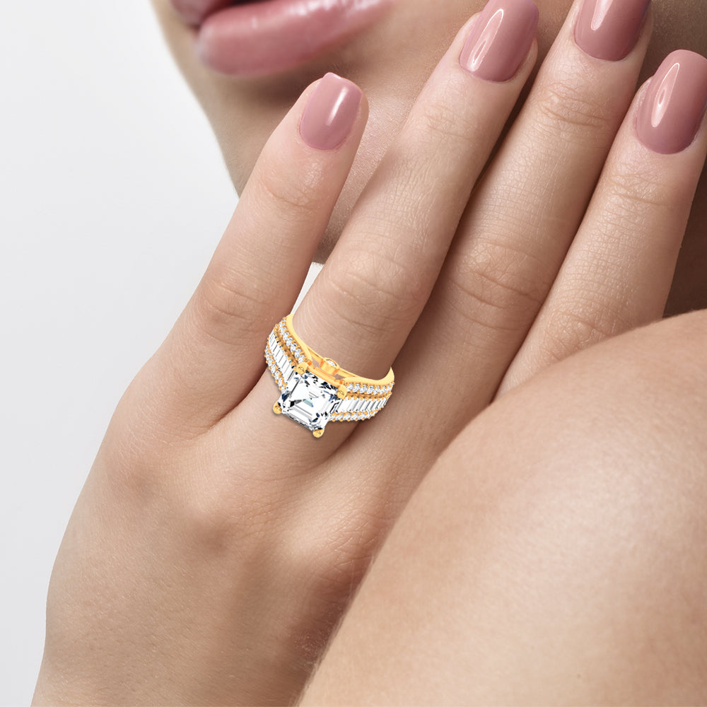 14K 4.00CT Certified Lab Grown Engagement Ring
