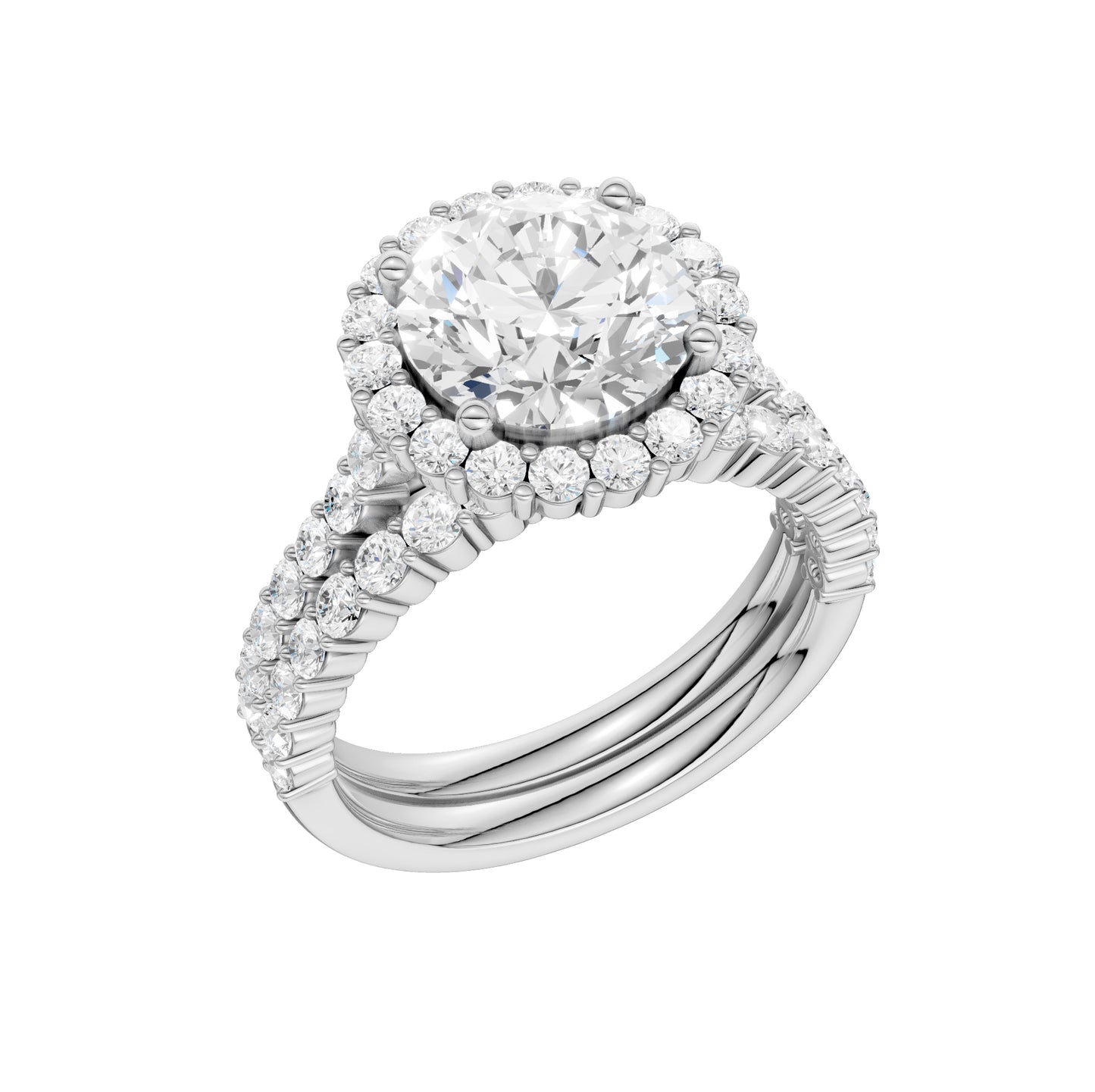 14K 4.00CT Diamond Bridal Set
