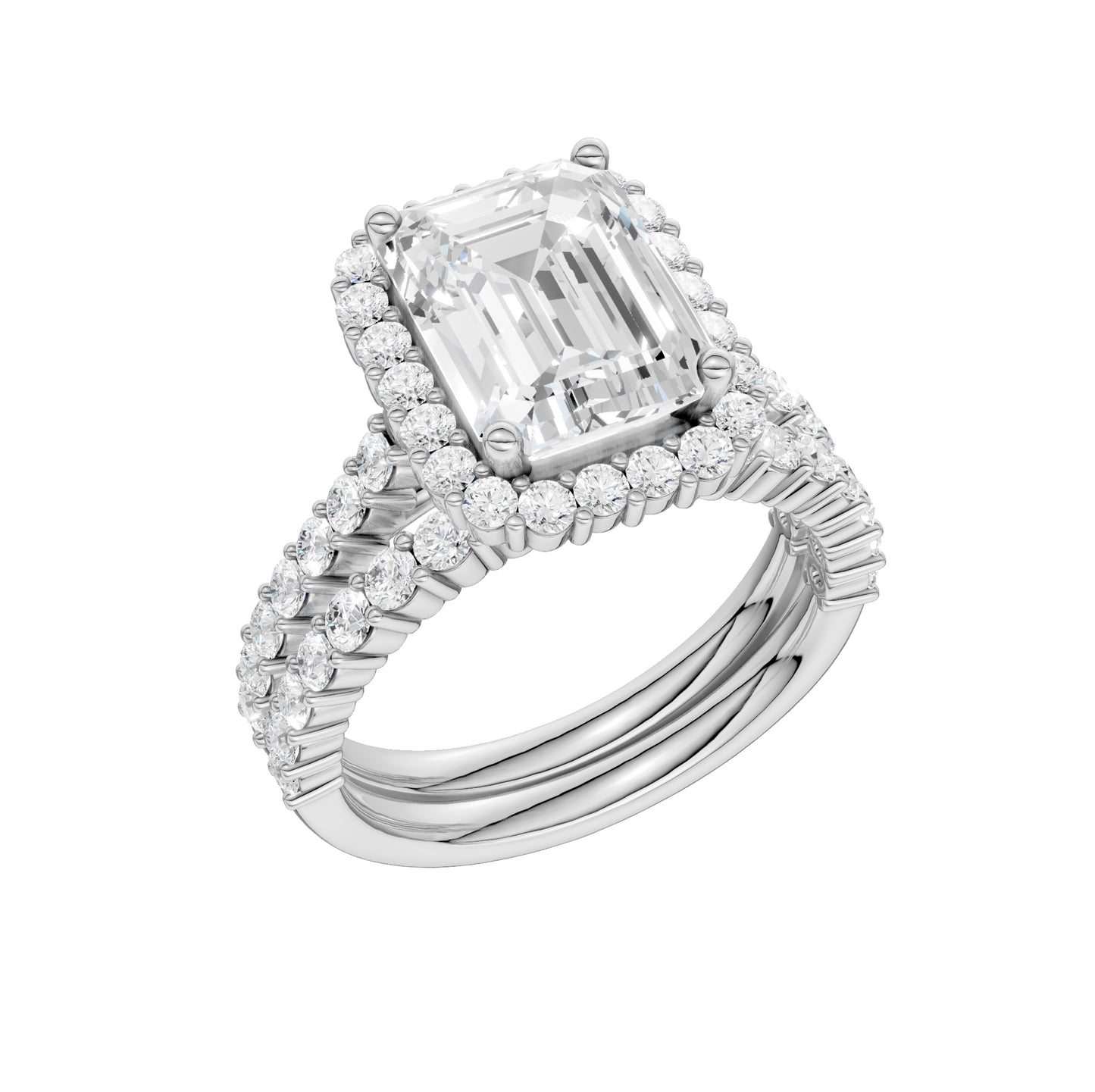 14K 4.00CT Diamond Bridal Set