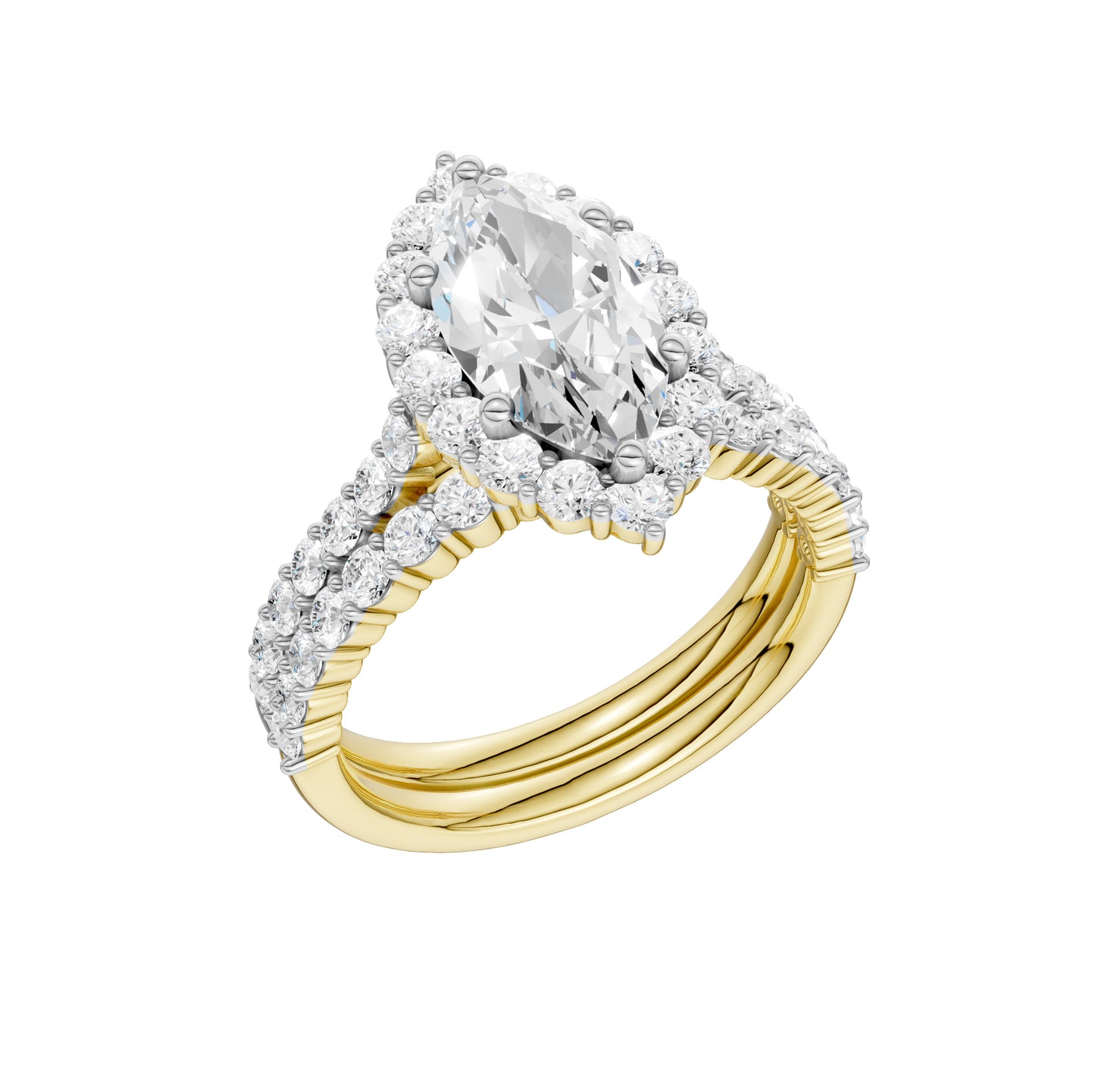 14K 3.00CT Diamond Bridal Set