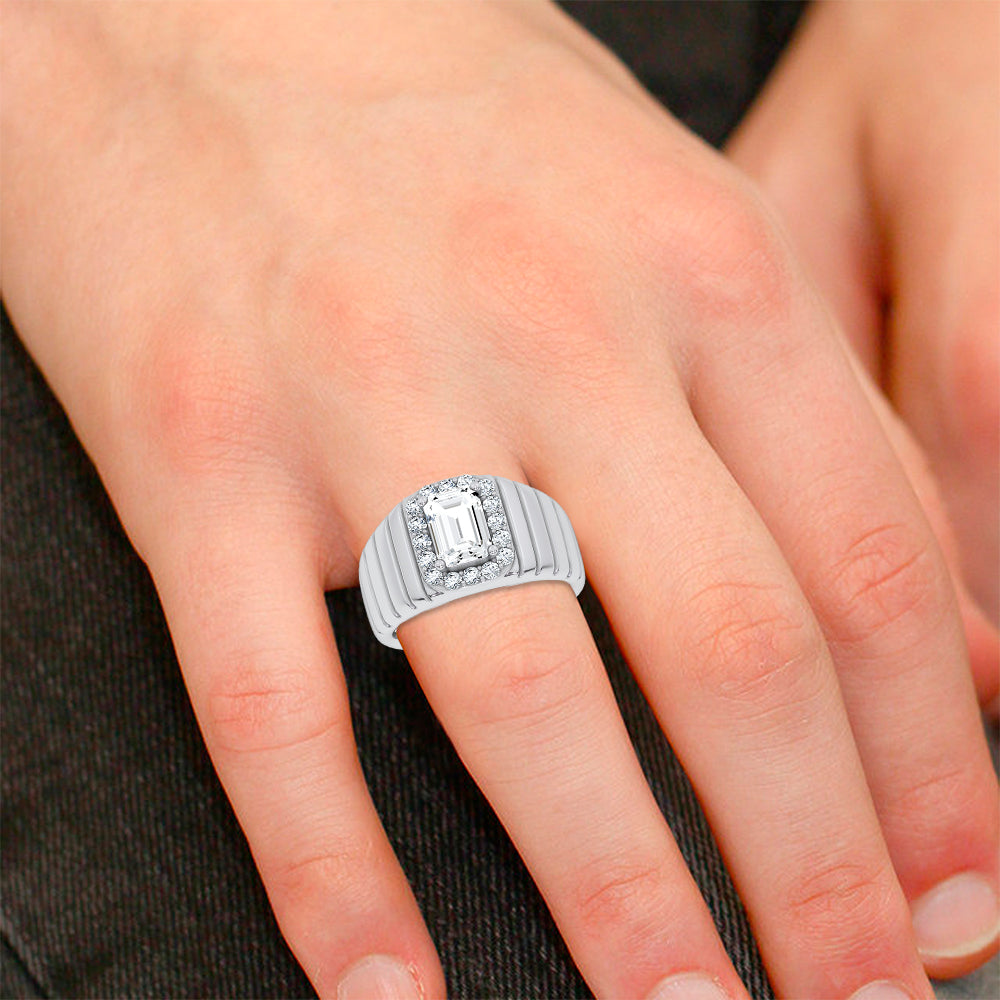14K 2.60CT Certified Lab Grown Mens Ring