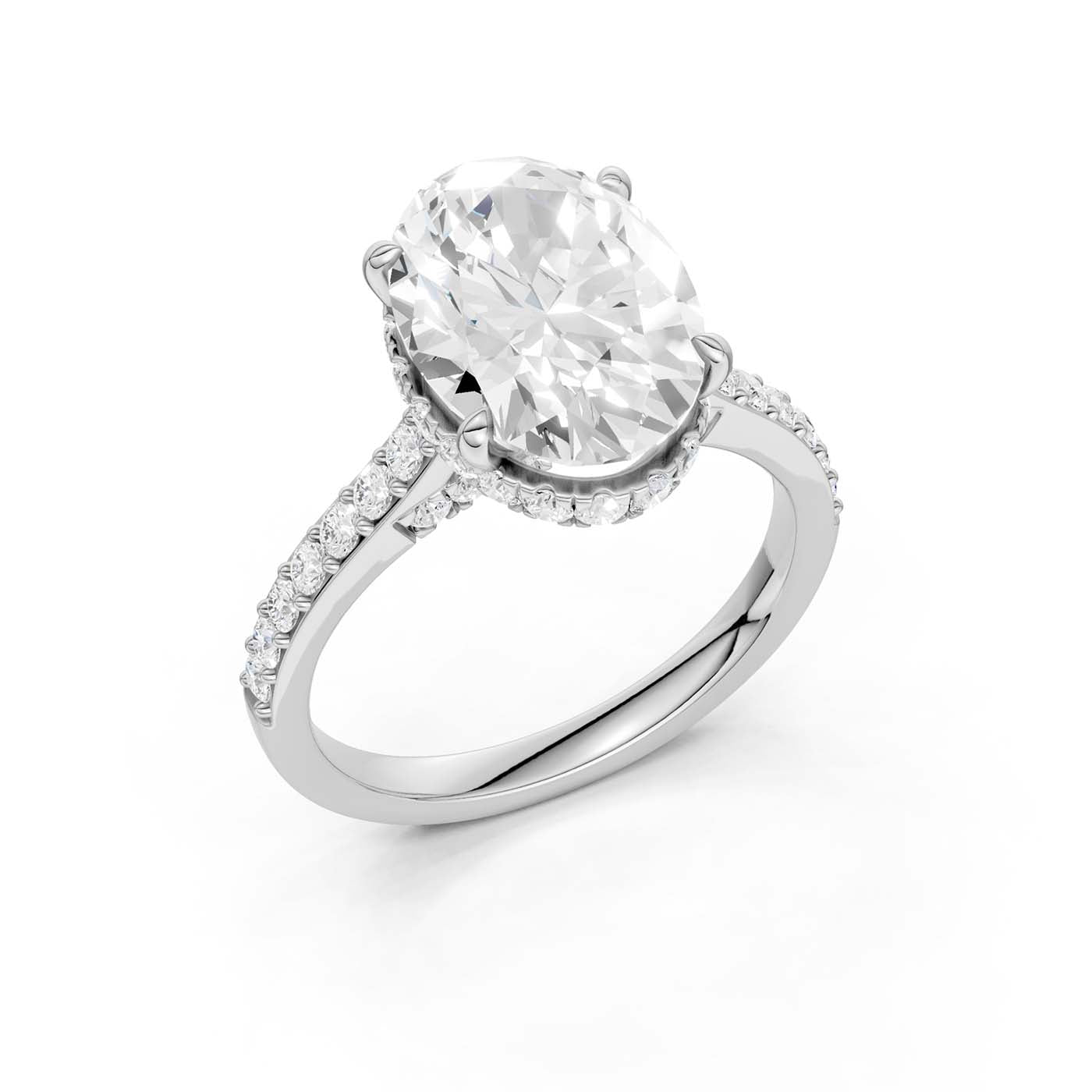14K 4.50CT Lab Grown Diamond Engagement Ring