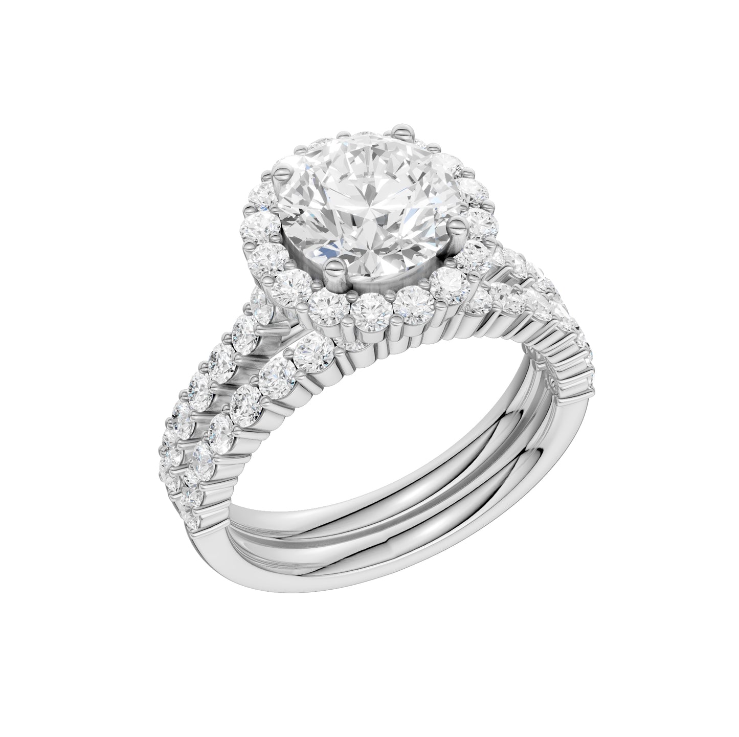 14K 3.00CT Diamond Bridal Set