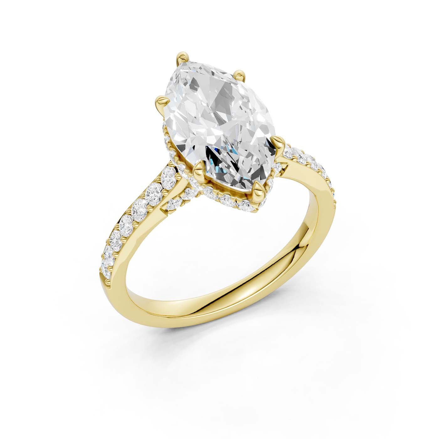 14K 3.50CT Lab Grown Diamond Engagement Ring