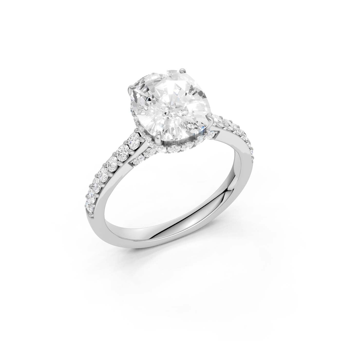14K 3.50CT Lab Grown Diamond Engagement Ring