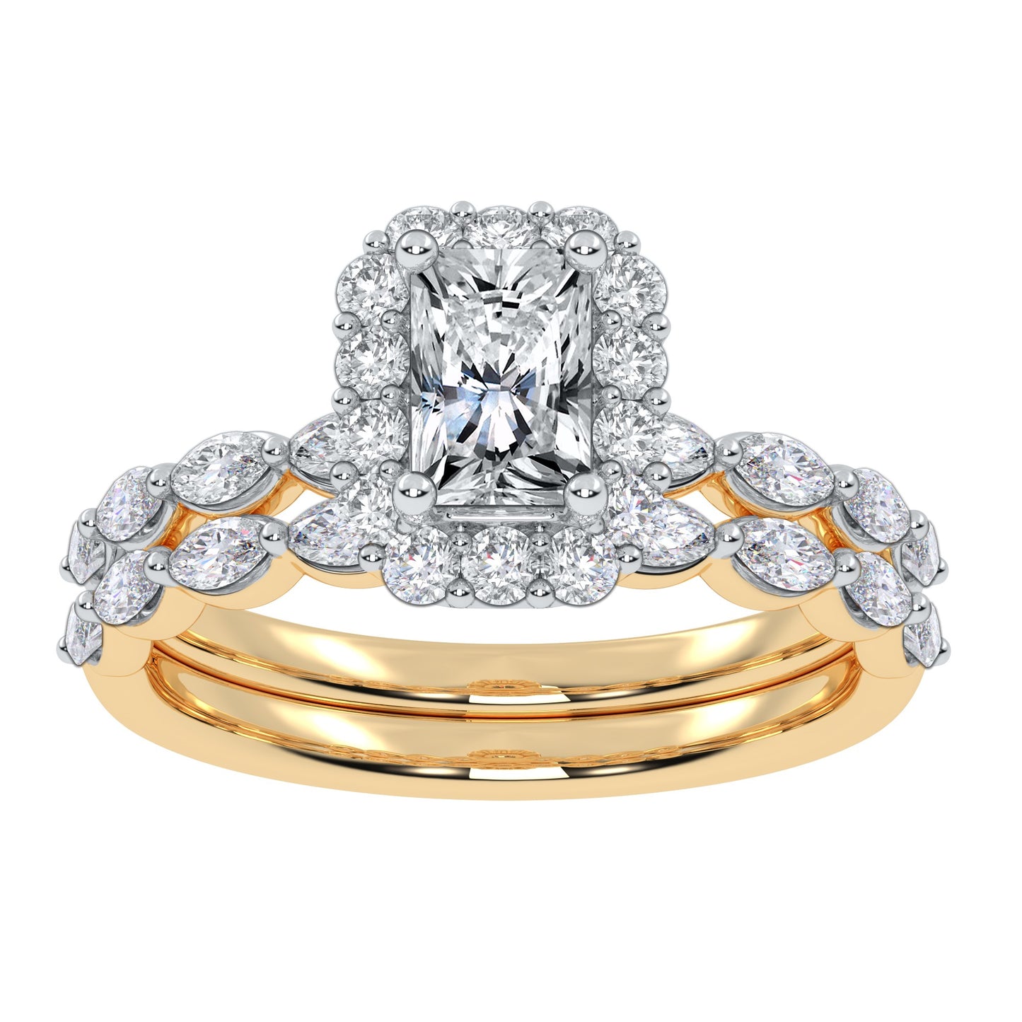 10K 1.25CT Certified Lab Grown Diamond Bridal Set