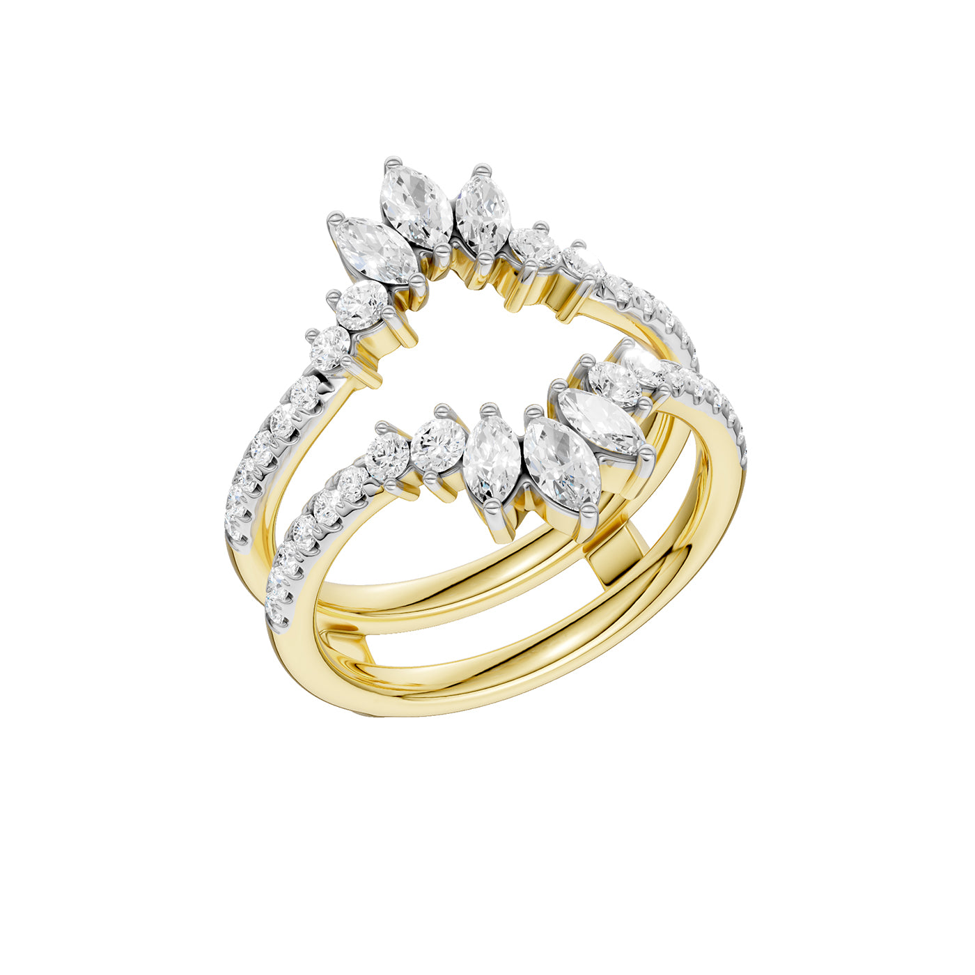 14K 1.00CT Certified Lab Grown Diamond Ring Guard