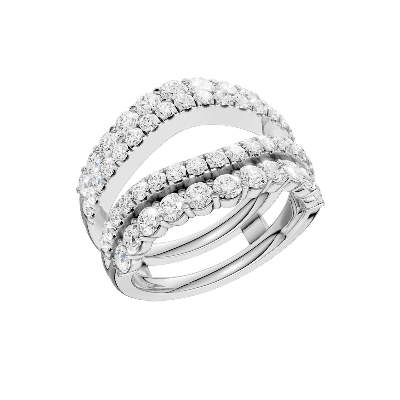 14K 2.00CT Certified Lab Grown Diamond Ring Guard