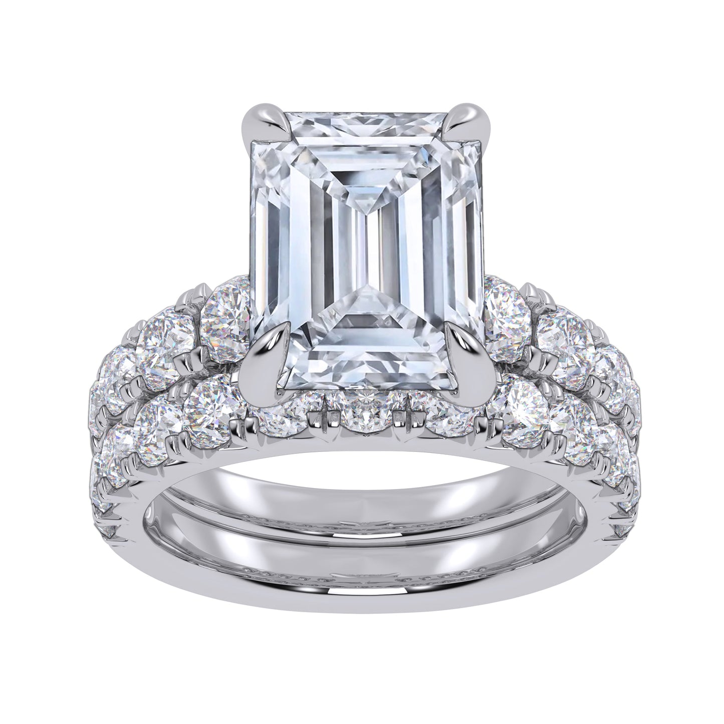 14K 5.04CT Certified Lab Grown Diamond Bridal Set