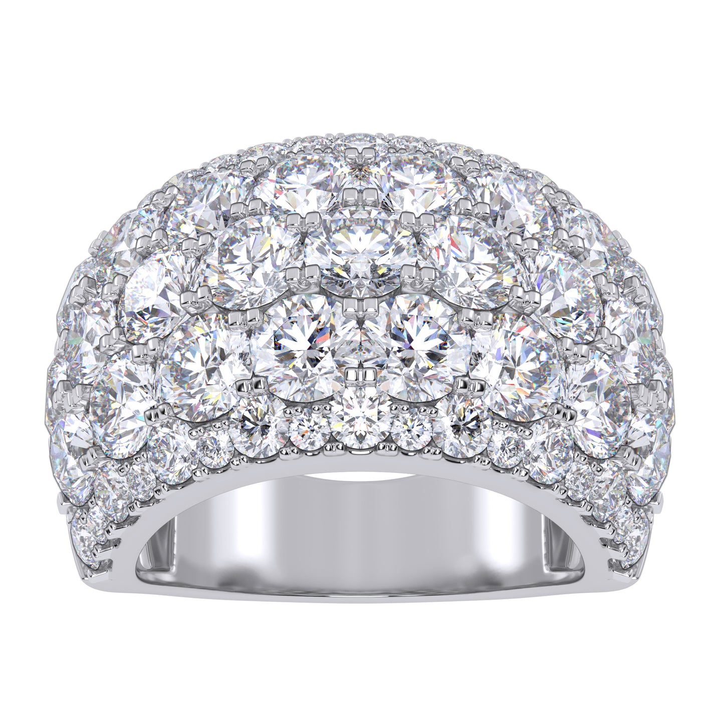 14K 6.00CT Certified Lab Grown Fancy Band