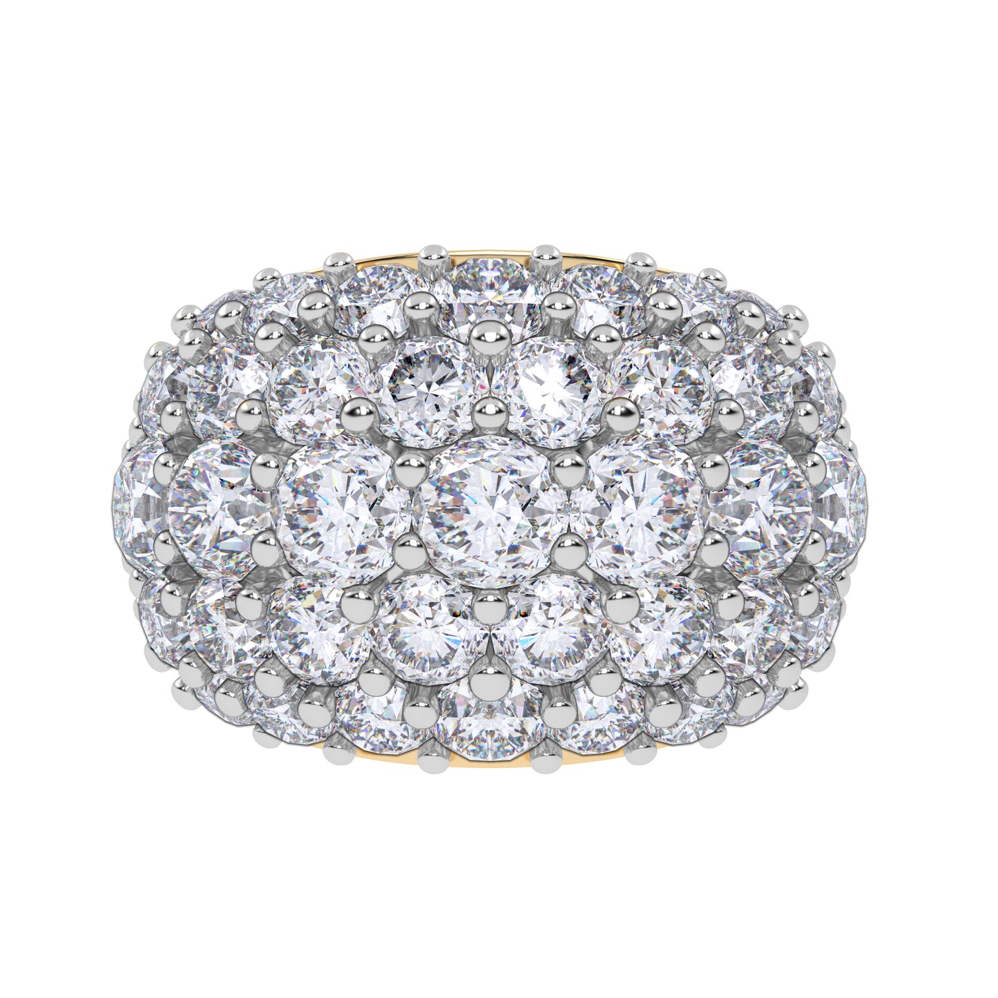 14K 6.00CT Certified Lab Grown Fancy Band