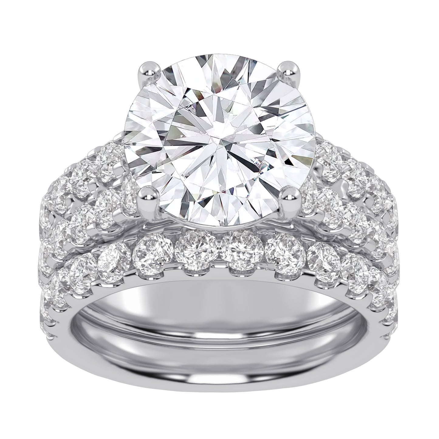 10K 6.00CT Certified Lab Grown Diamond Bridal Set