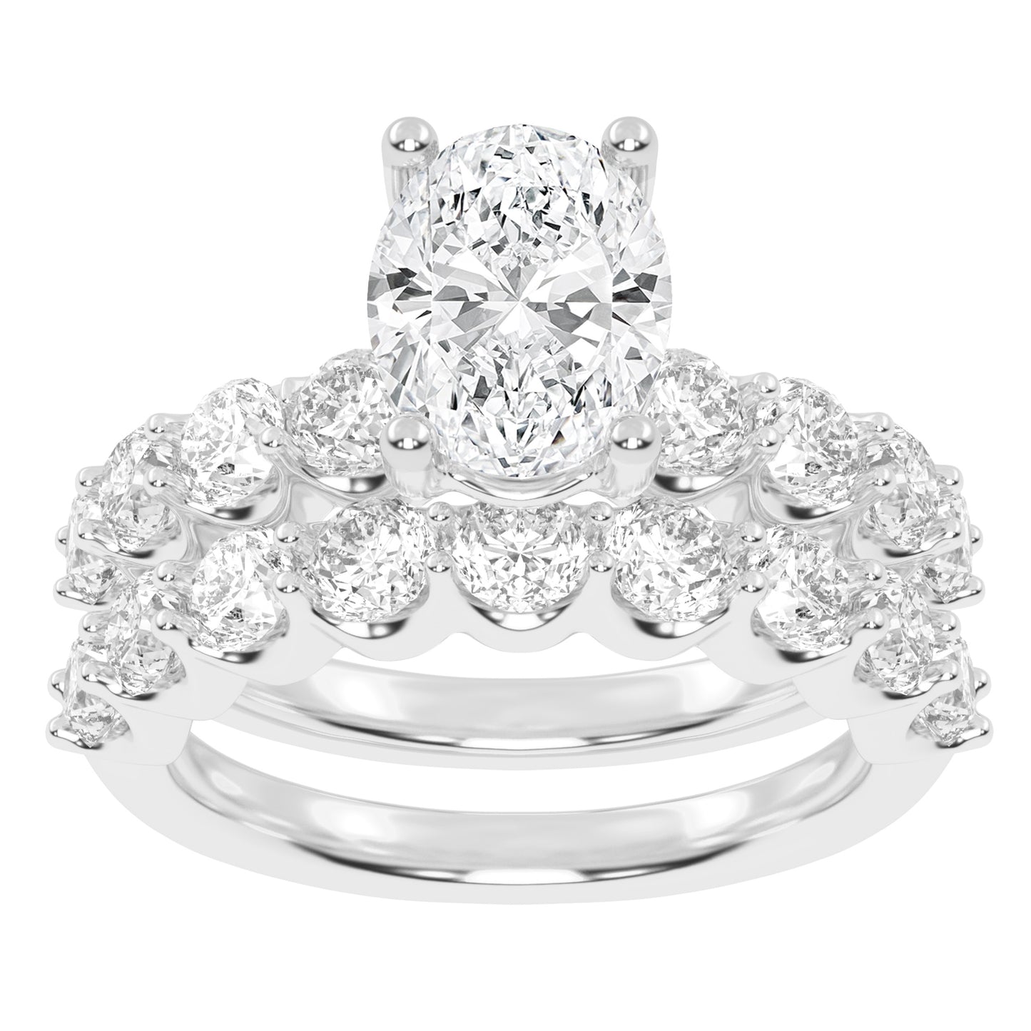 10K 6.51CT Certified Lab Grown Diamond Bridal Set
