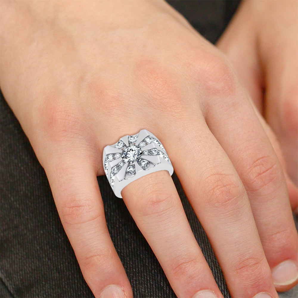 14K 5.00CT Certified Lab Grown Mens Ring