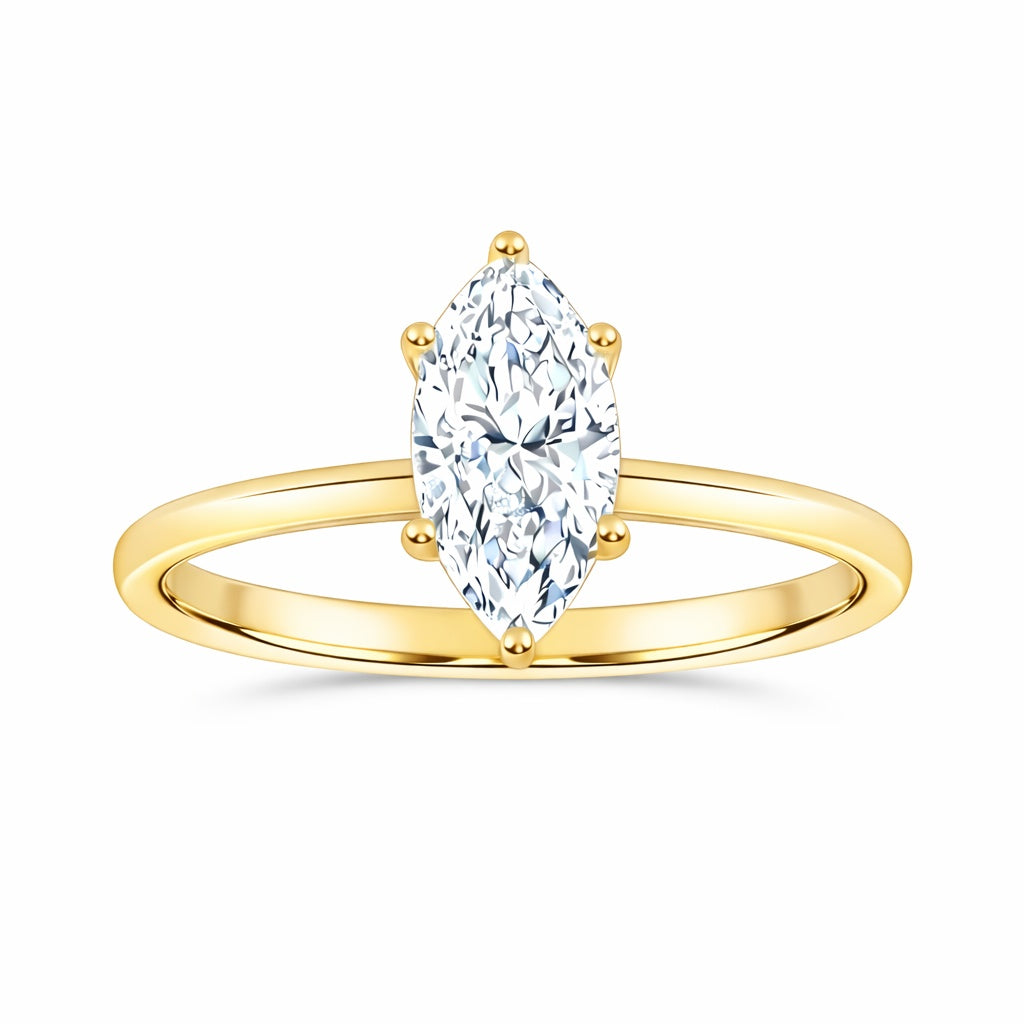 10K 1.00CT Certified Lab Grown Solitaire Ring