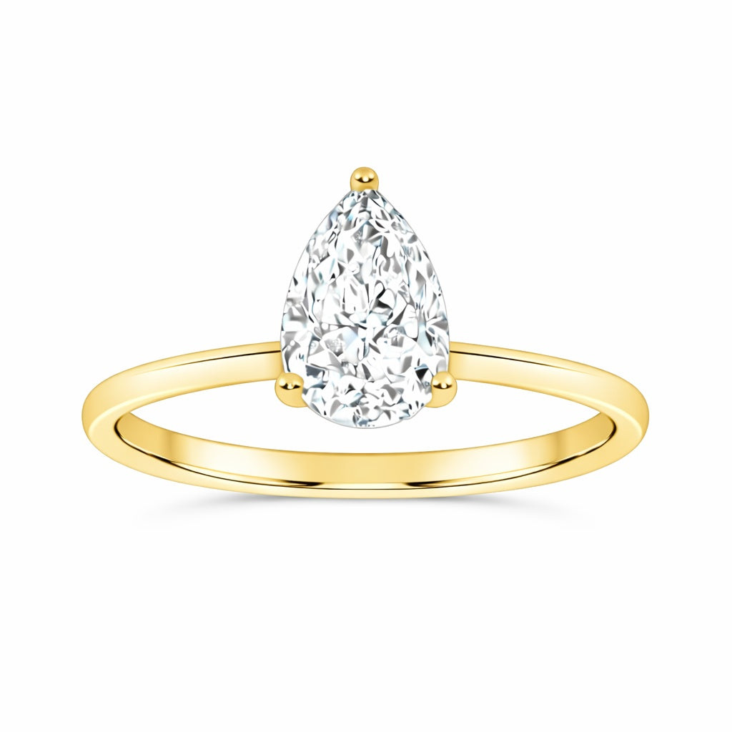 10K 1.00CT Certified Lab Grown Solitaire Ring