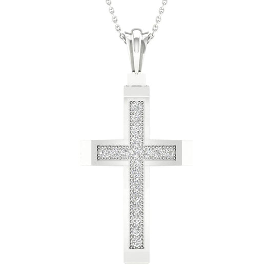 10K 0.05CT Diamond Cross Pendant