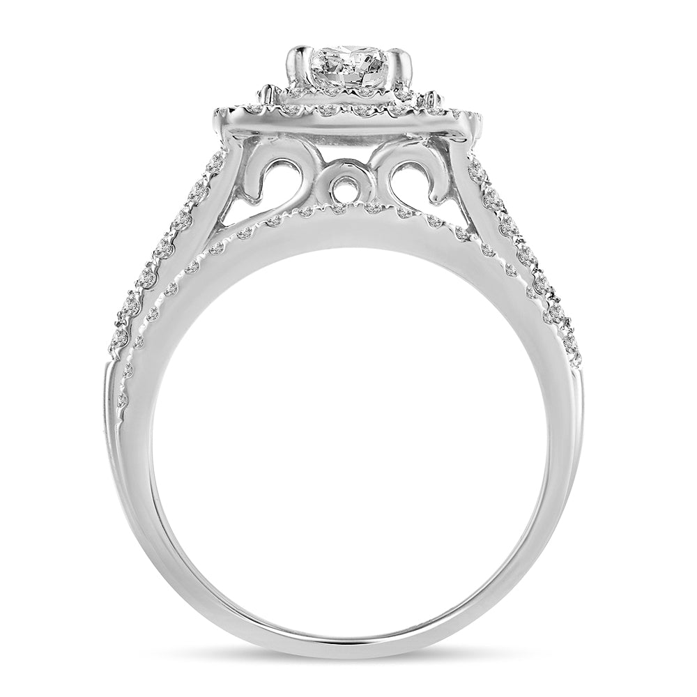 14K White Gold 1.11CT Bridal Ring