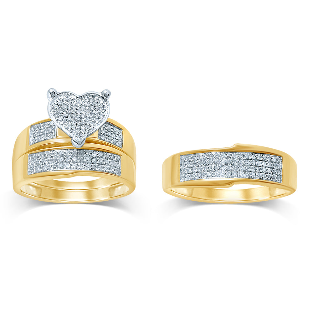 10K 0.54 Ct Diamond Trio Set