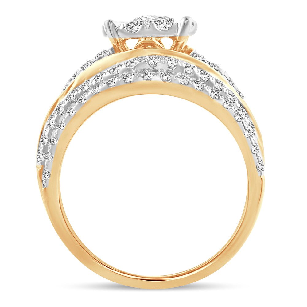 14K 1.90CT Diamond Bridal Ring