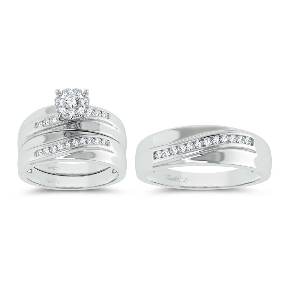14K 0.53CT Diamond Trio Set