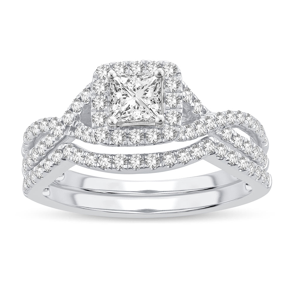 14K 1.00CT Diamond Bridal Set