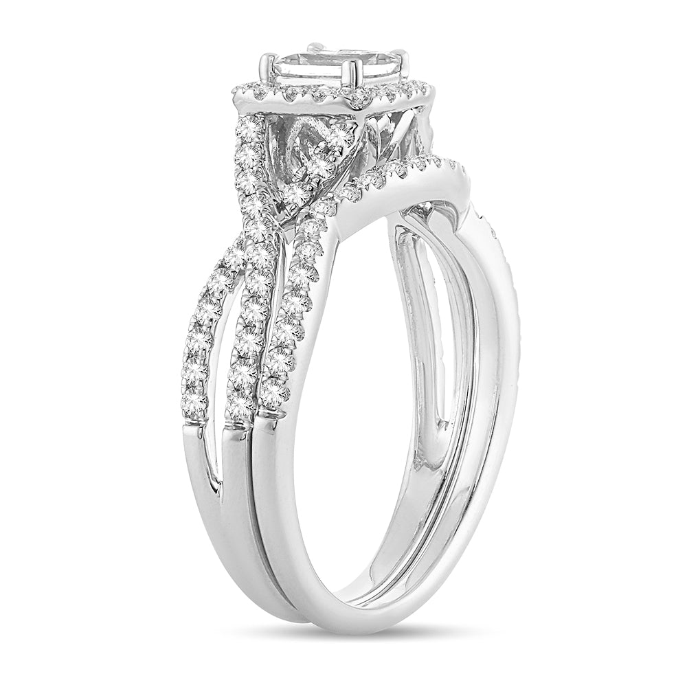 14K 1.00CT Diamond Bridal Set