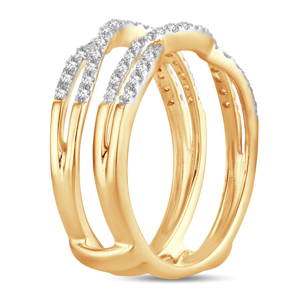 14K 0.33CT Diamond Ring Guard