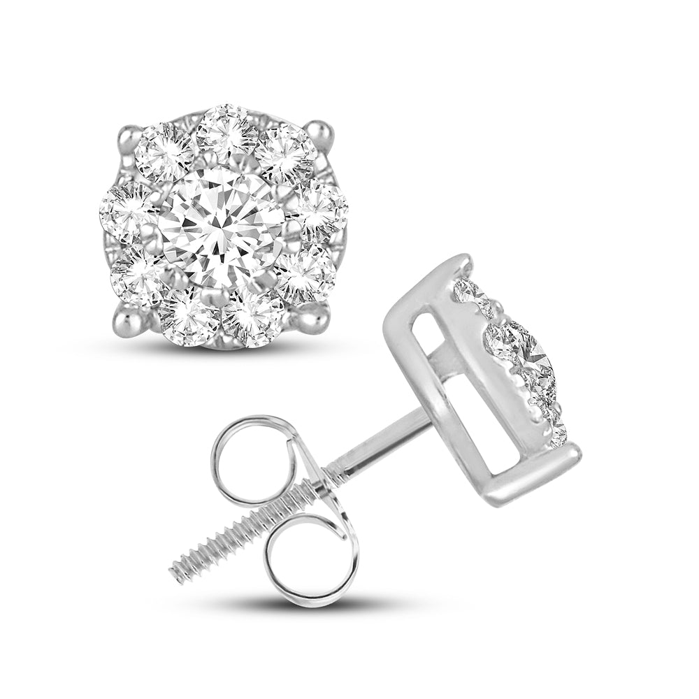 14K 0.33CT Diamond Earrnig