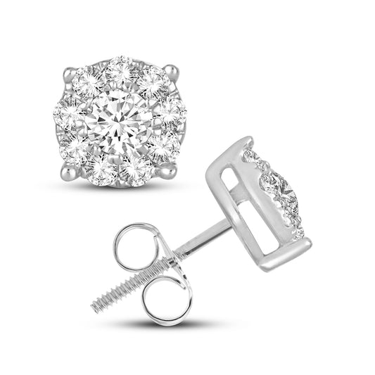 14K 0.33CT Diamond Earrnig
