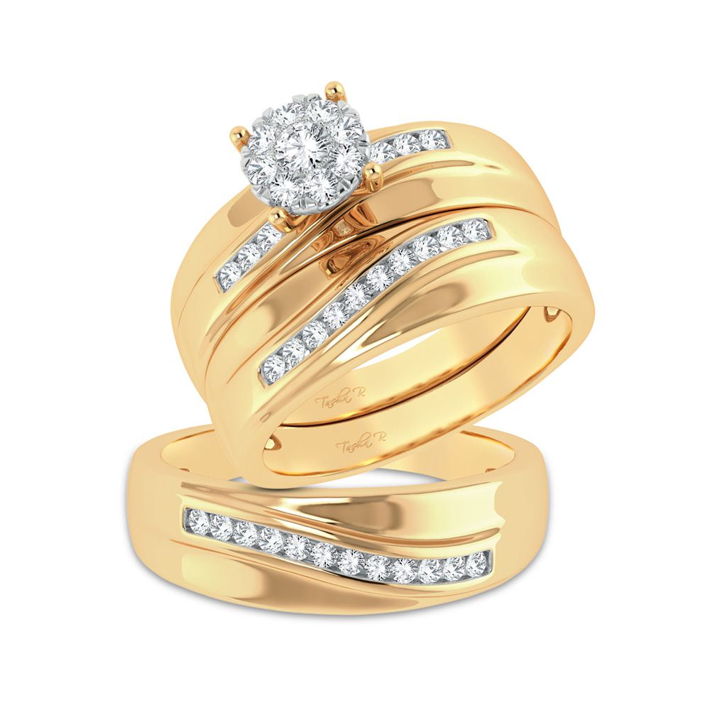 14K 0.53CT Diamond Trio Set