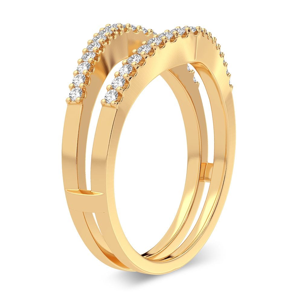 14K 0.25CT Diamond Ring Guard