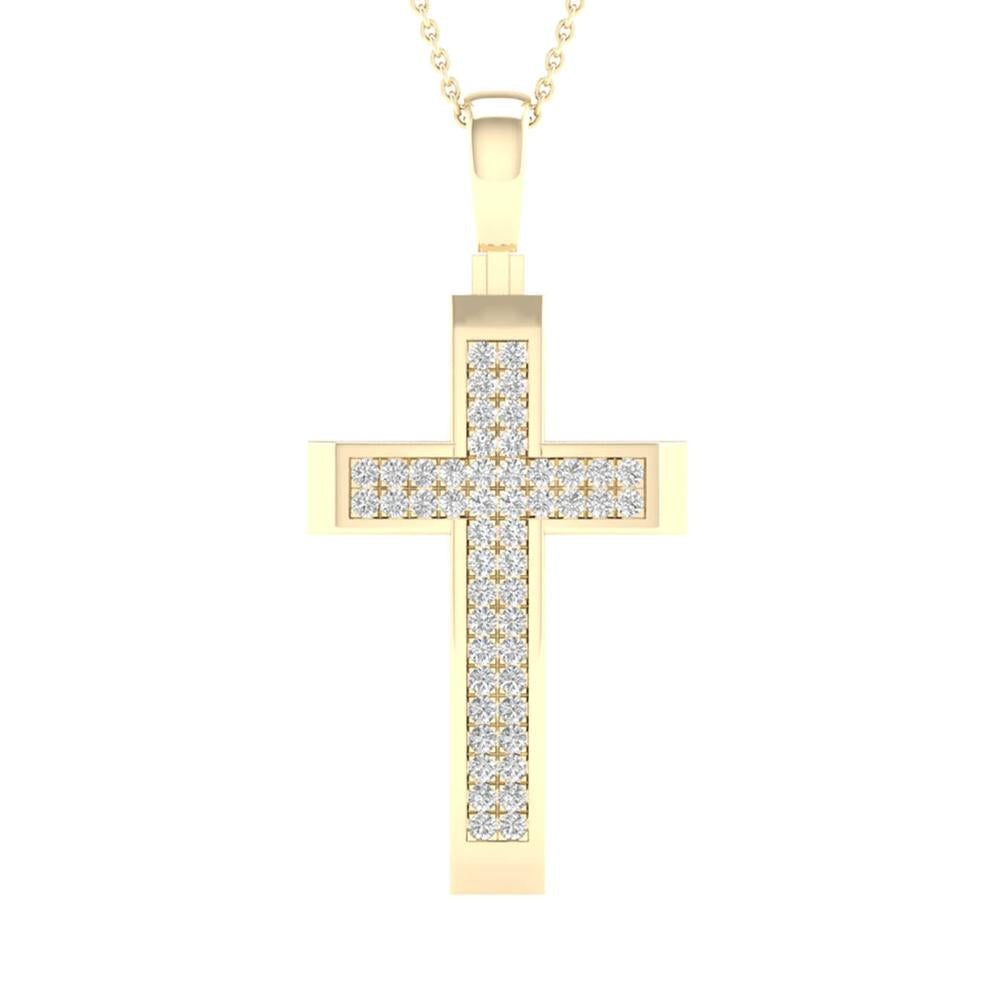 10K 0.15CT Diamond Cross Pendant