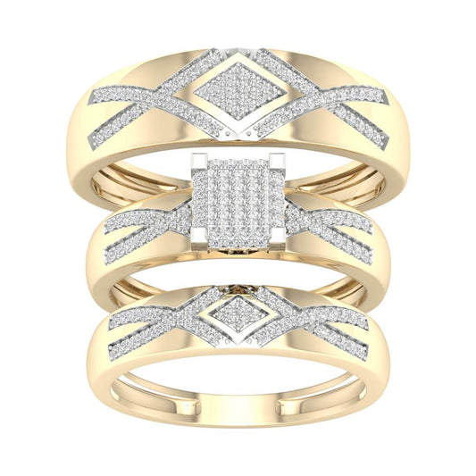 10K 0.50CT Diamond Trio Set