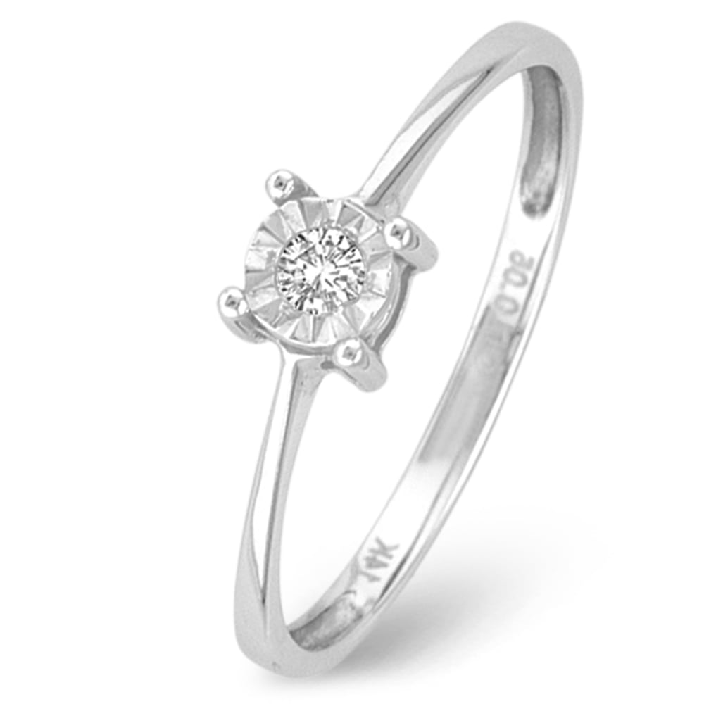 14K 0.05CT Diamond Ring