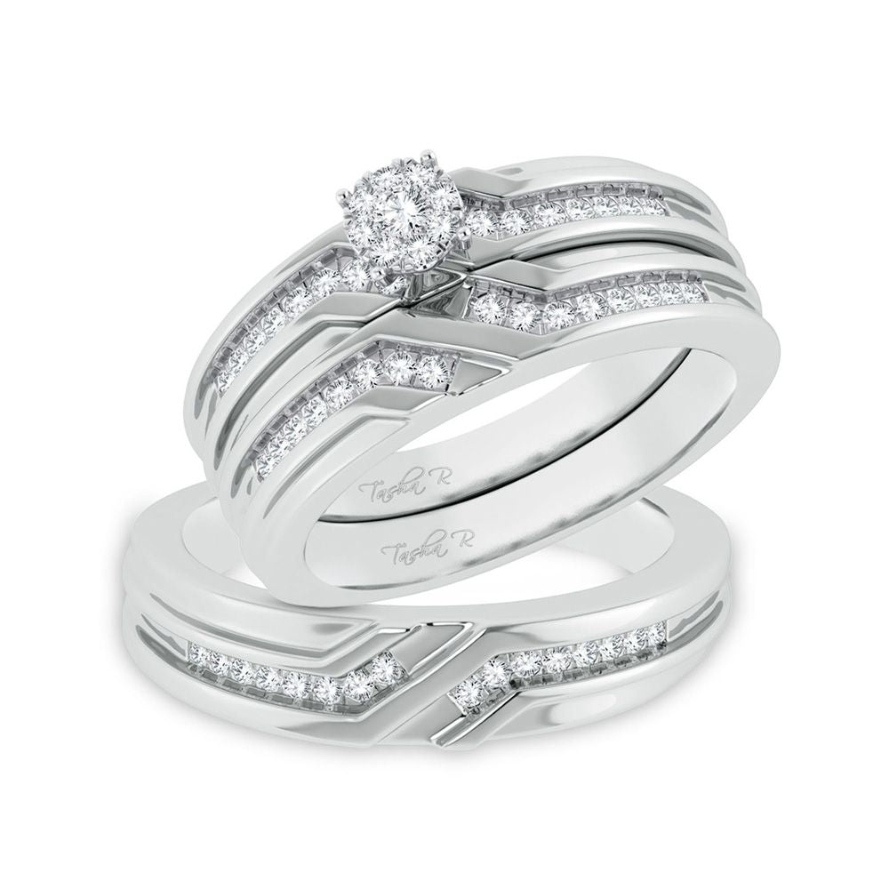 14K 0.35CT Diamond Trio Set