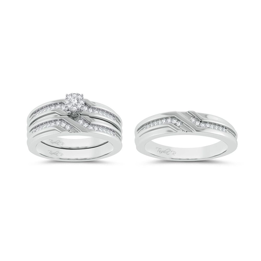14K 0.35CT Diamond Trio Set