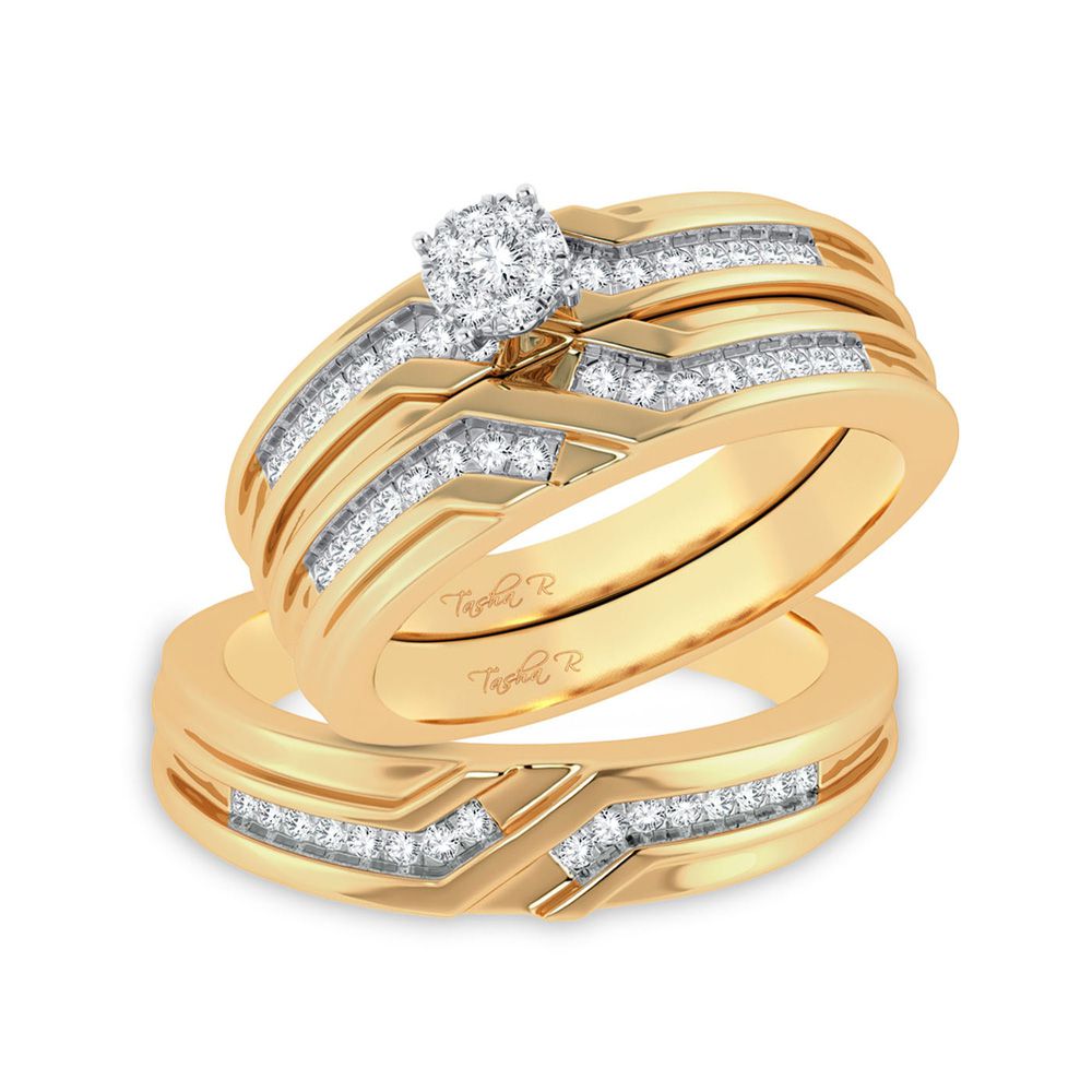14K 0.35CT Diamond Trio Set